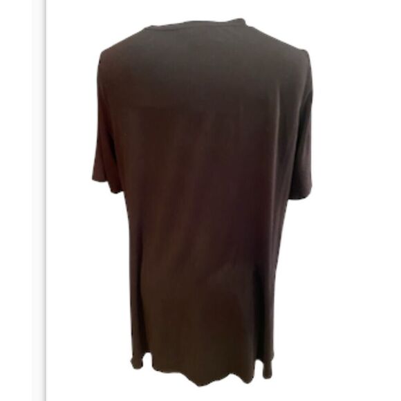 Eileen Fisher Black Short Sleeve Classic Top Sz L Packable Lightweight - Picture 4 of 8